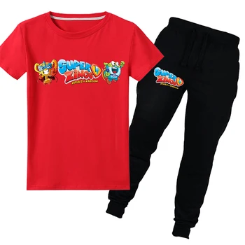 

2020 Kids Girl T Shirts Trousers Clothes Sets Zings Series Summer Set Boys Short Sleeve T-Shirt + Pants Suits Children Tees Suit