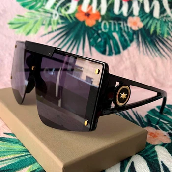 

2021 New Luxury Pilot Punk Sunglasses Women Vintage One Piece Sun Glasses Men Sunglass Oculos Feminino Gafas Lentes De Sol UV400