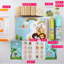 Деревянная система для маленьких детей, набор для рисования, инструмент для рисования, Когнитивная игрушка для раннего возраста, граффити, раскраска, качество