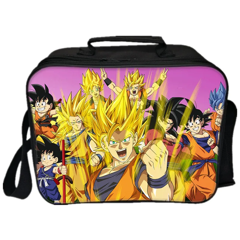 Студенческий работник Dragon Ball Z Супер Saiyan сумка для ланча Мужская и женская обувь для мальчиков и девочек сумка-холодильник изоляционная сумка модная сумка для ланча