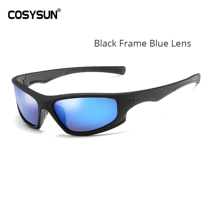 Blue Lens Брендовые поляризационные солнцезащитные очки для мужчин и женщин, для вождения, матовое покрытие, спортивные солнцезащитные очки, мужские очки, UV400, Gafas De Sol 45 - Цвет линз: Blue Lens