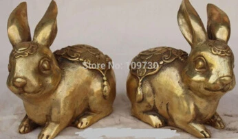 Бесплатная доставка &lt5 &quotКитайский латунный по феншуй год Зодиака Кролик