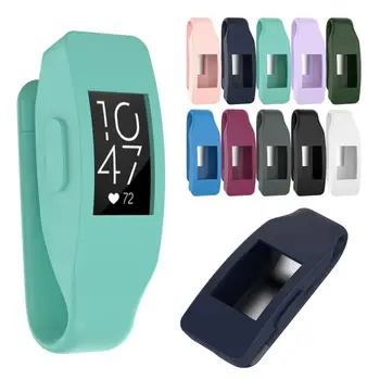 

For Fitbit Inspire/Inspire HR Watch Universal Steel Protector Silicone Case Clip Stand Protective Holder Clip Soft Silicone Case