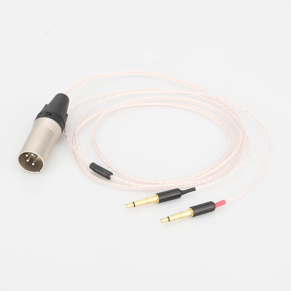 Audiocrast 8cores Headphones Cable with 4pins XLR Male Plug For Audio Upgrade Cable For Meze 99 Classics Focal Elear Headphones