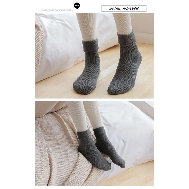 

Home Socks Cotton Plus Velvet Socks Autumn Winter Calcetines Vertical Strips Thick Warm Home Socks Floor Snow Socks 19