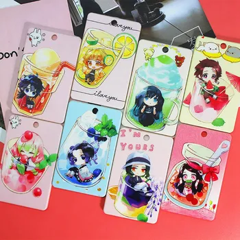 

1set Anime Demon Slayer : Kimetsu No Yaiba Kamado Tanjirou Cosplay Student Bus Room Card Holder Cover Case Cosplay Gift Pendant