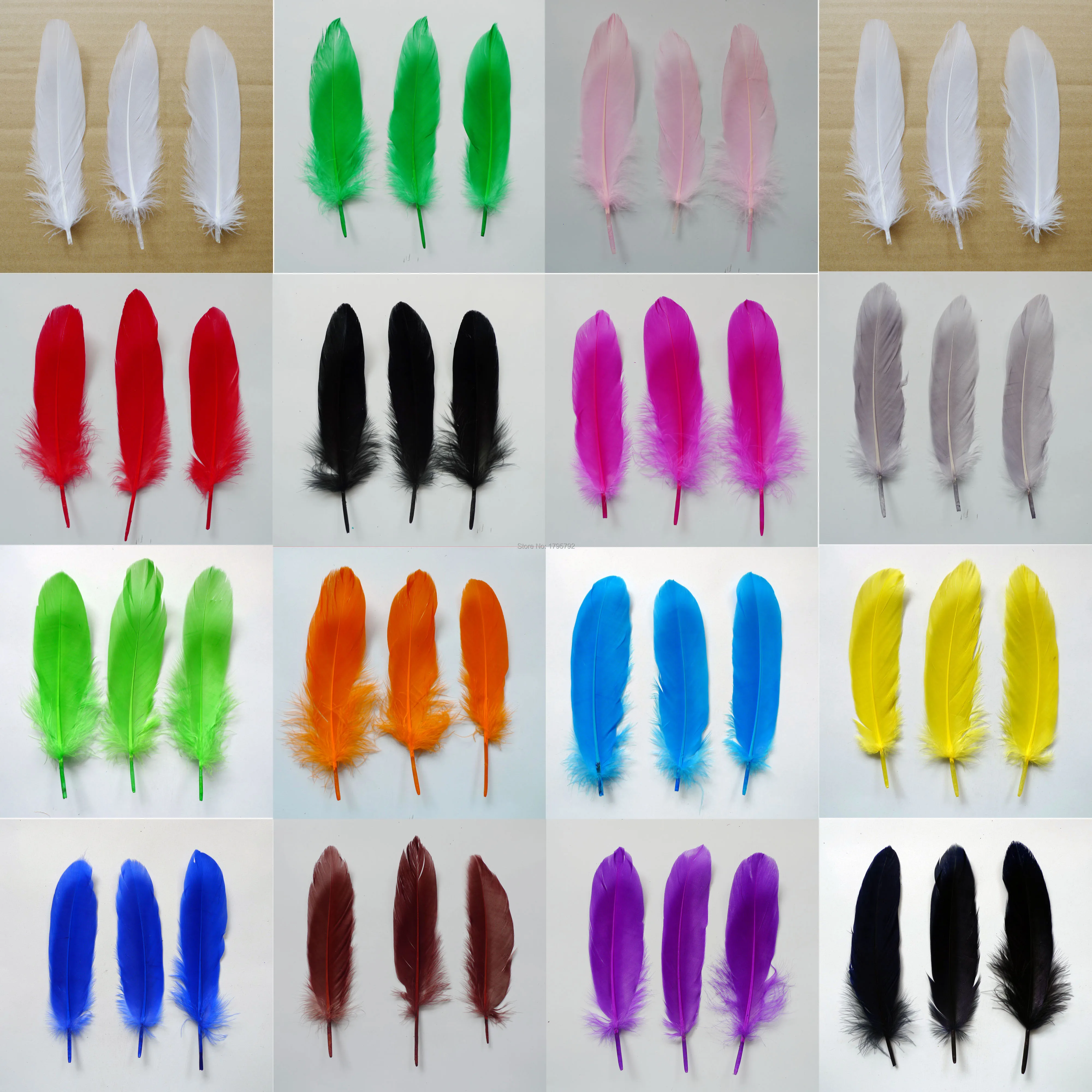 

High quality 20/100 Pcs 12-20cm Mixed colors Goose Feathers for crafts plumes DIY Jewelry Plumas Wedding Home Party decorations