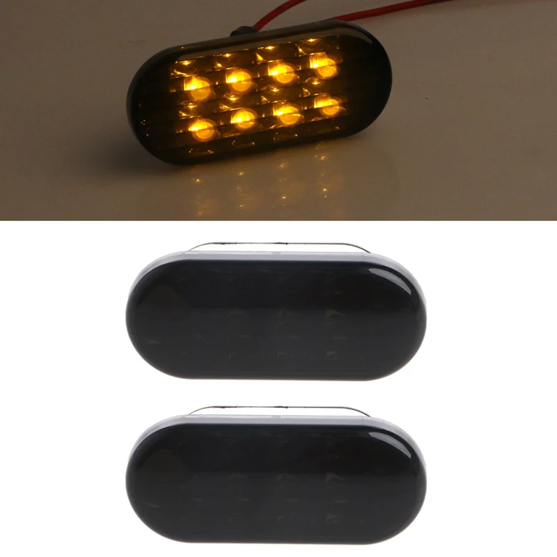 

1 Pair Smoke Side Marker Turn Light 8 LED