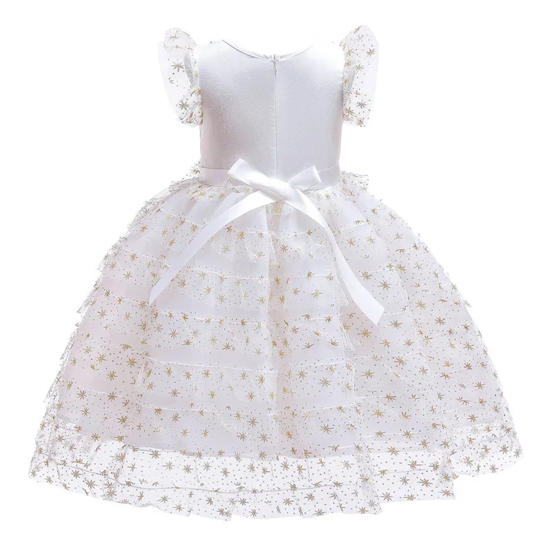 Нарядное платье принцессы для девочек Детский костюм с бабочками свадебное платье-пачка с цветами для девочек платье для дня рождения для маленьких девочек возрастом от 2 до 10 лет