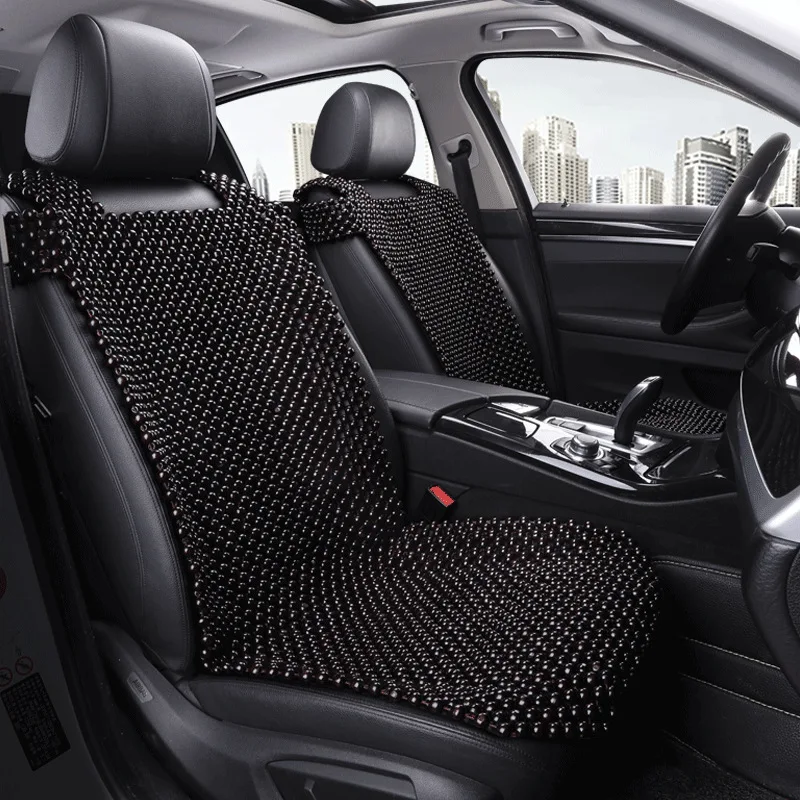 

New Style Summer Wooden Bead Automobile Seat Cushion General Car Mats Have Back Monolithic Seat Cushion Breathable Insulated Woo