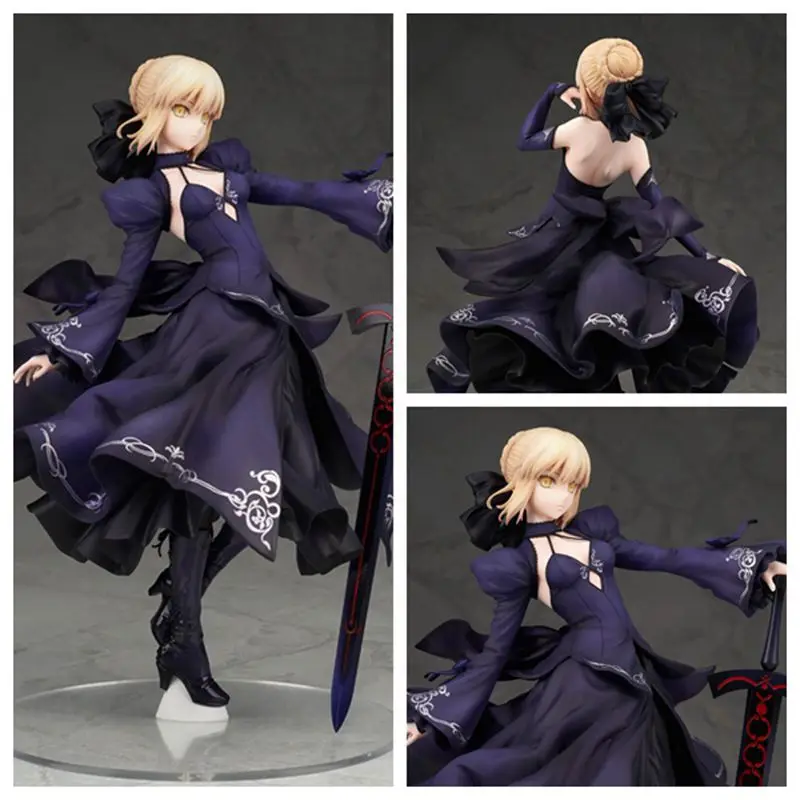 23 см аниме Fate/Grand Order Saber Arutoria Pendoragon ALTER Black Dress ПВХ экшн-фигурка сексуальные девушки
