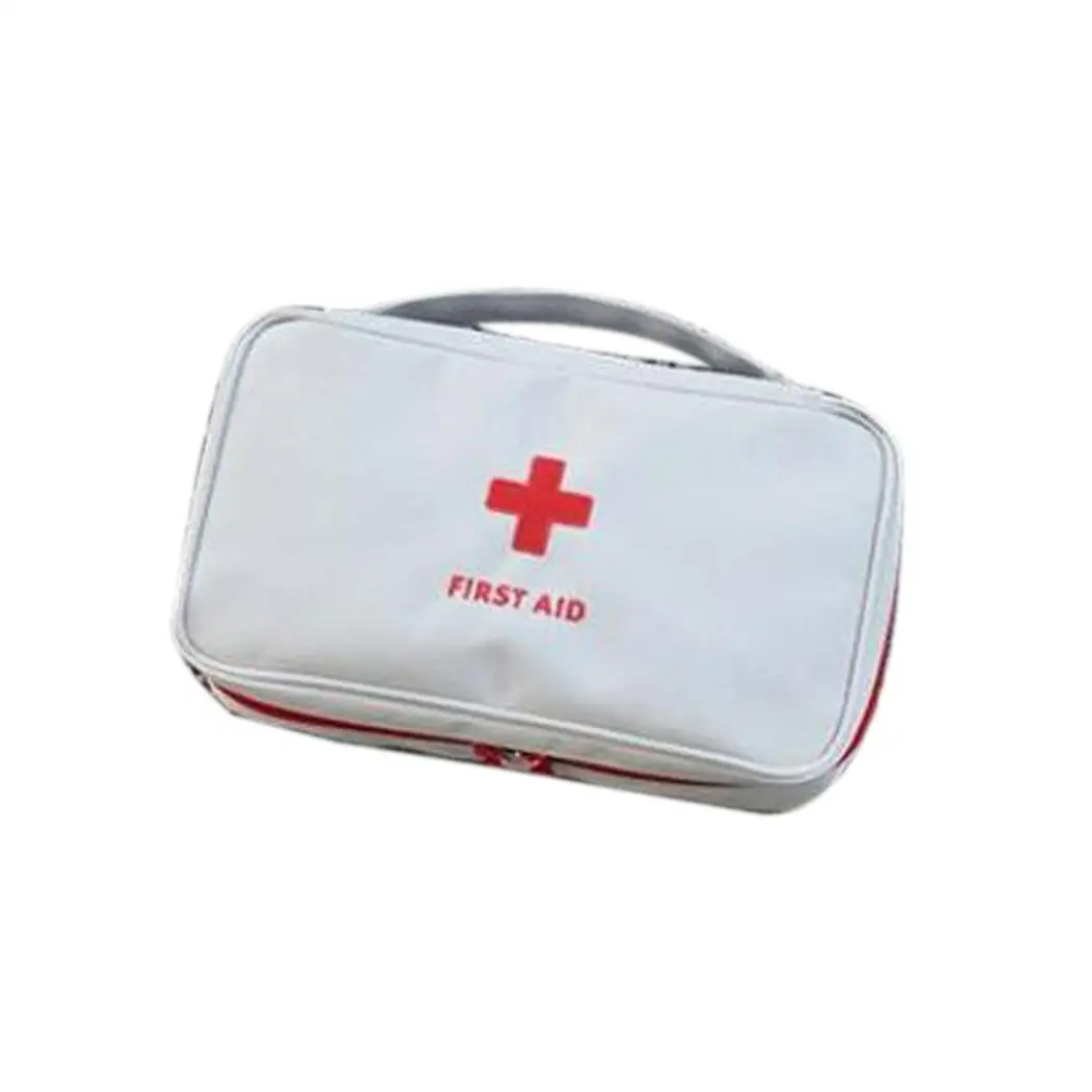 Портативный походный набор первой помощи, аварийная медицинская сумка, водонепроницаемый автомобильный набор, сумка для путешествий, набор для выживания, пустая сумка для дома - Цвет: white