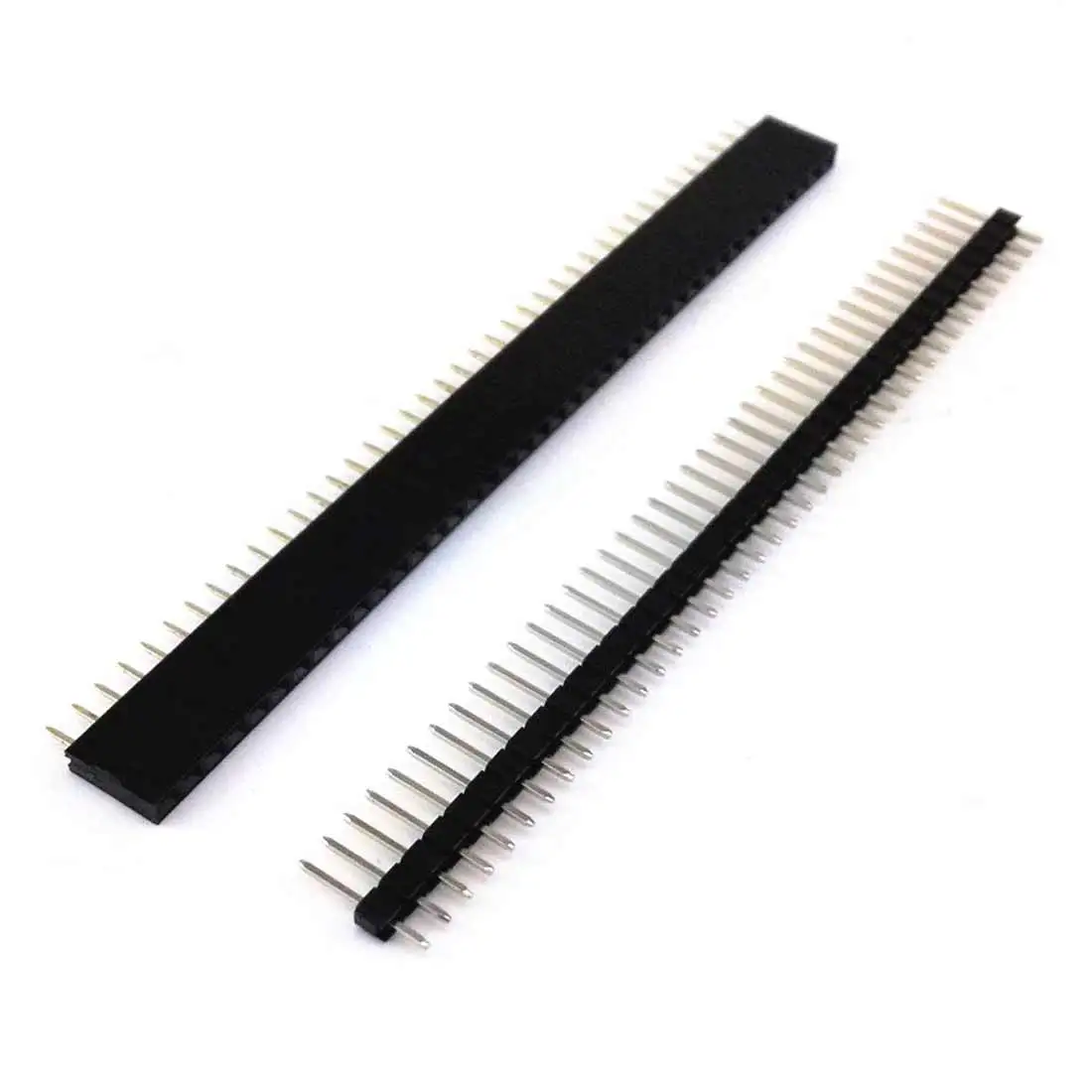 

Header Connector 10pcs 40 Pin 1x40 Single Row Male and Female 2.54 Breakable Pin Header PCB JST Connector Strip for Arduino