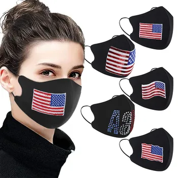

Anti-dust Reusable Diamond Mask Women Ice Skating Double Mouth Mask Reusable Washable Mascarillas Se6