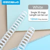 30 Hole Loose-leaf Plastic Binding Ring Spring Spiral Rings for 30 Holes A4 A5 A6 Paper Notebook Stationery Office Supplies ► Photo 3/6