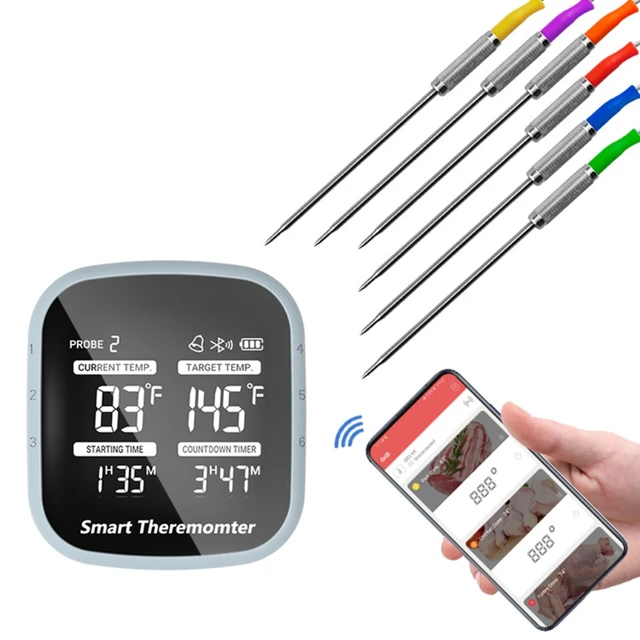 INKBIRD IBT-2X Bluetooth Meat Thermometer with Dual Probes Wireless Food  Thermometer For Smoker - AliExpress