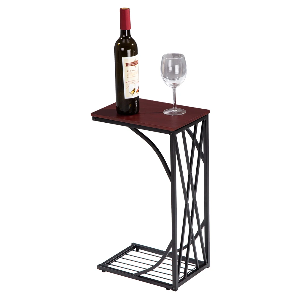 

(30.5 x 21 x 54)cm Sofa Table / Coffee Table C-type Table Cross Line Brown Desktop