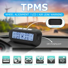Classic Texture Multi functional Practical Solar Car TPMS LCD Display Tire Pressure Monitoring System with 4 Sensors