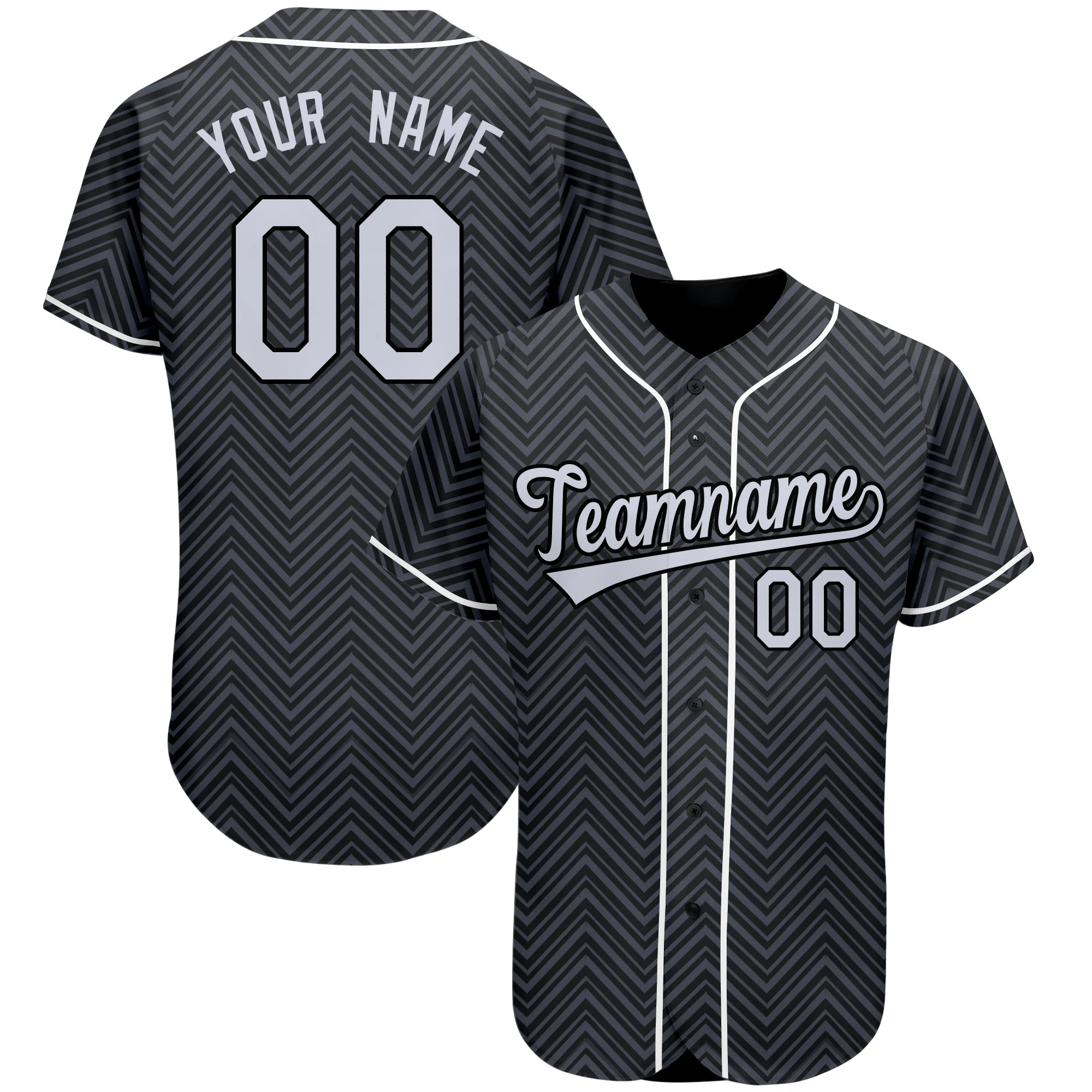 Baseball Jersey Print Team Name and Number Diamond Shading Skin-friendly for Male/Women/Child Casual Pop Shirts