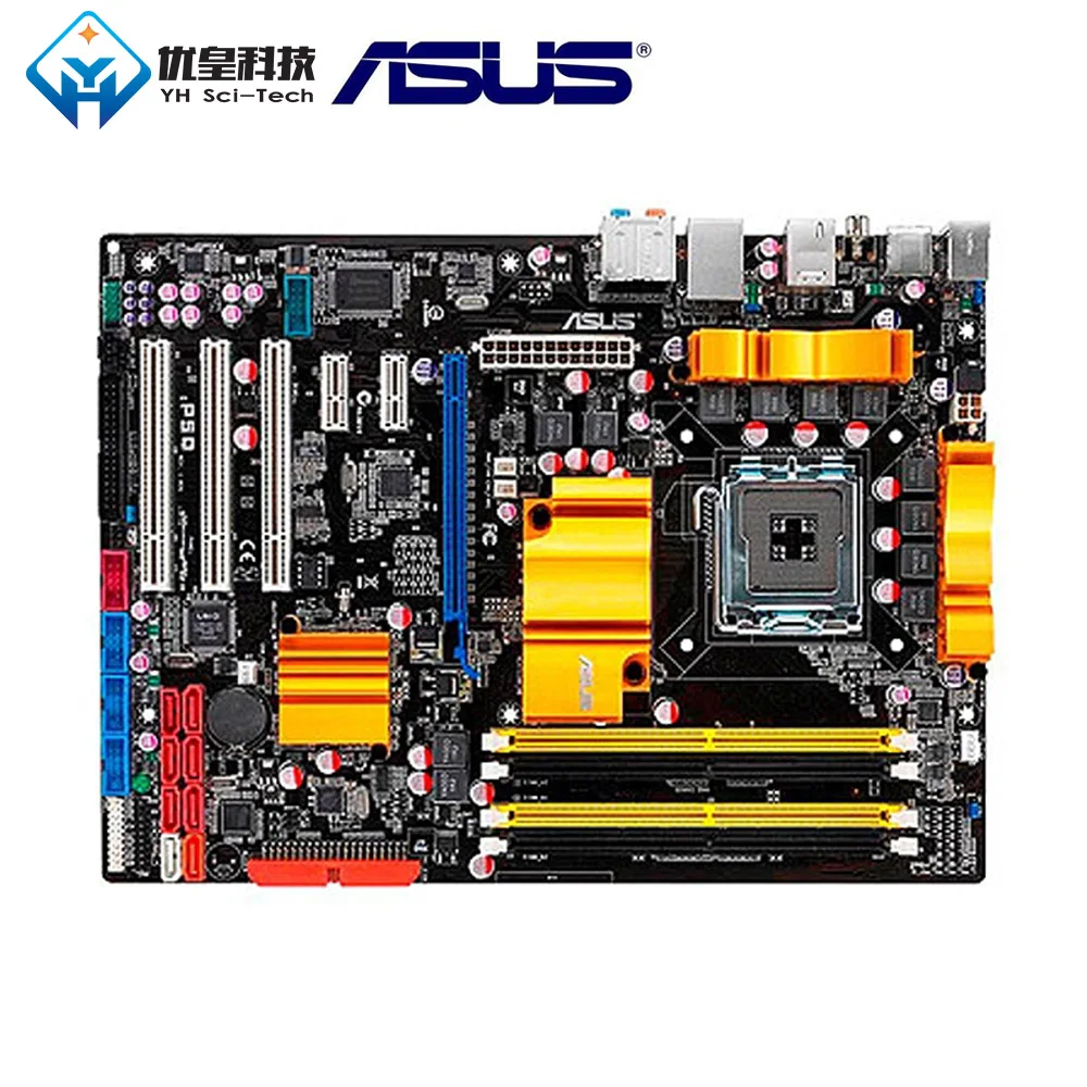 Asus P5Q Intel P45 оригинальная б/у материнская плата разъем LGA 775 Core 2 Extreme/Core Quad DDR2 16G ATX |