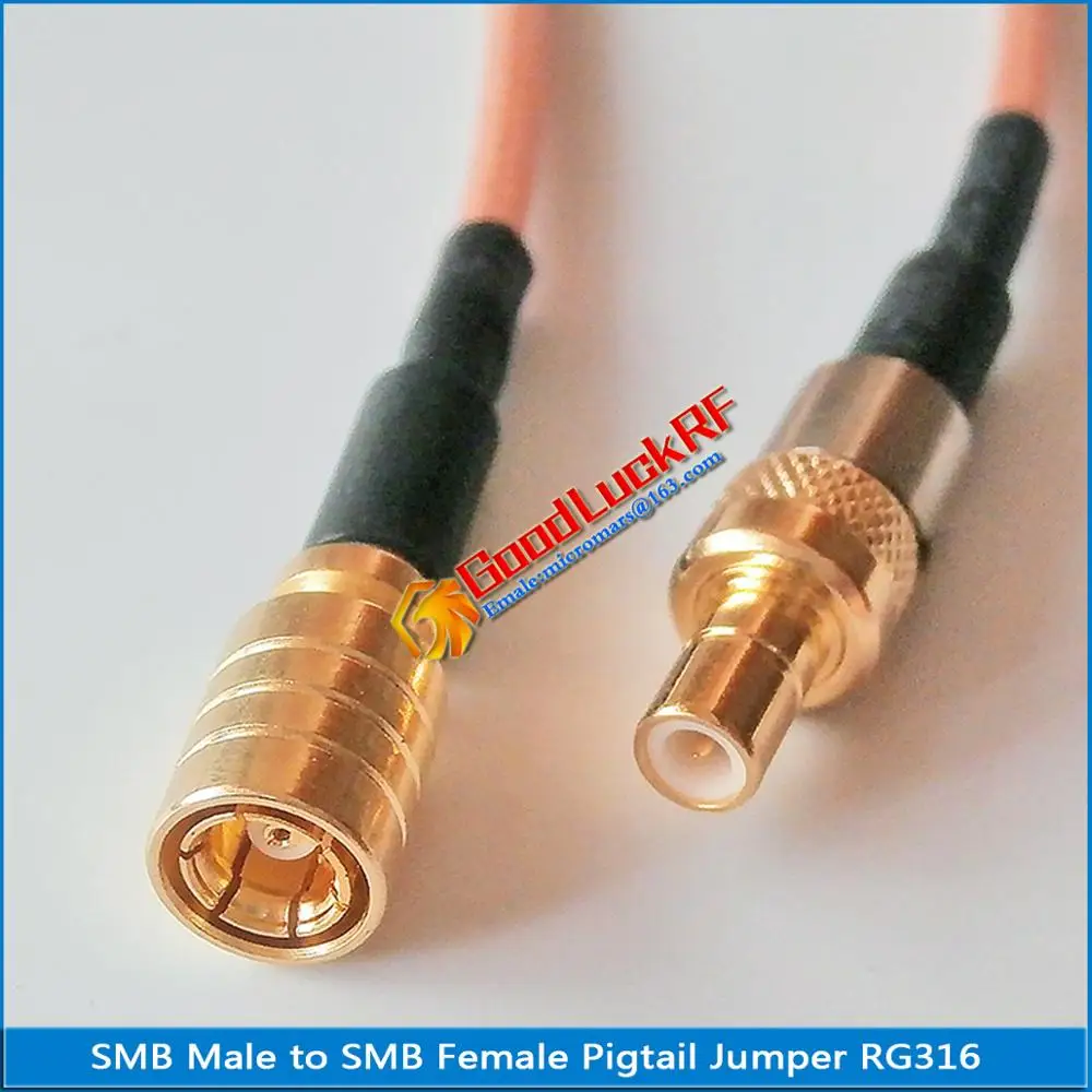 1X sztuk wysokiej jakości SMB męski na SMB żeński wtyk podwójny SMB RF złącze kabel ze zworką RG316 kabel 50 Ohm niska strata
