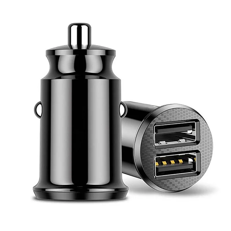 

3.1A Mini Fast Charging Dual 2 USB Port Car Charger Adapter For Mobile Phone Car Charge Accessories For Smart Cell Phone