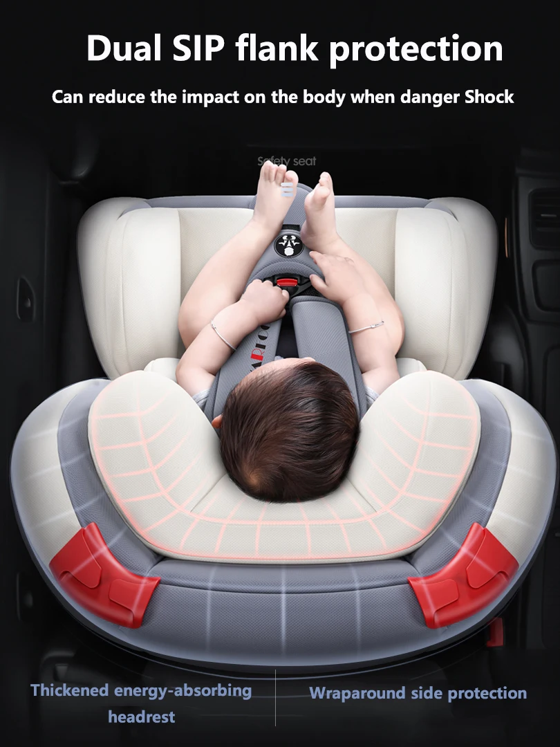 Автомобильное Универсальное Детское сиденье для безопасности Isofix и защелка
