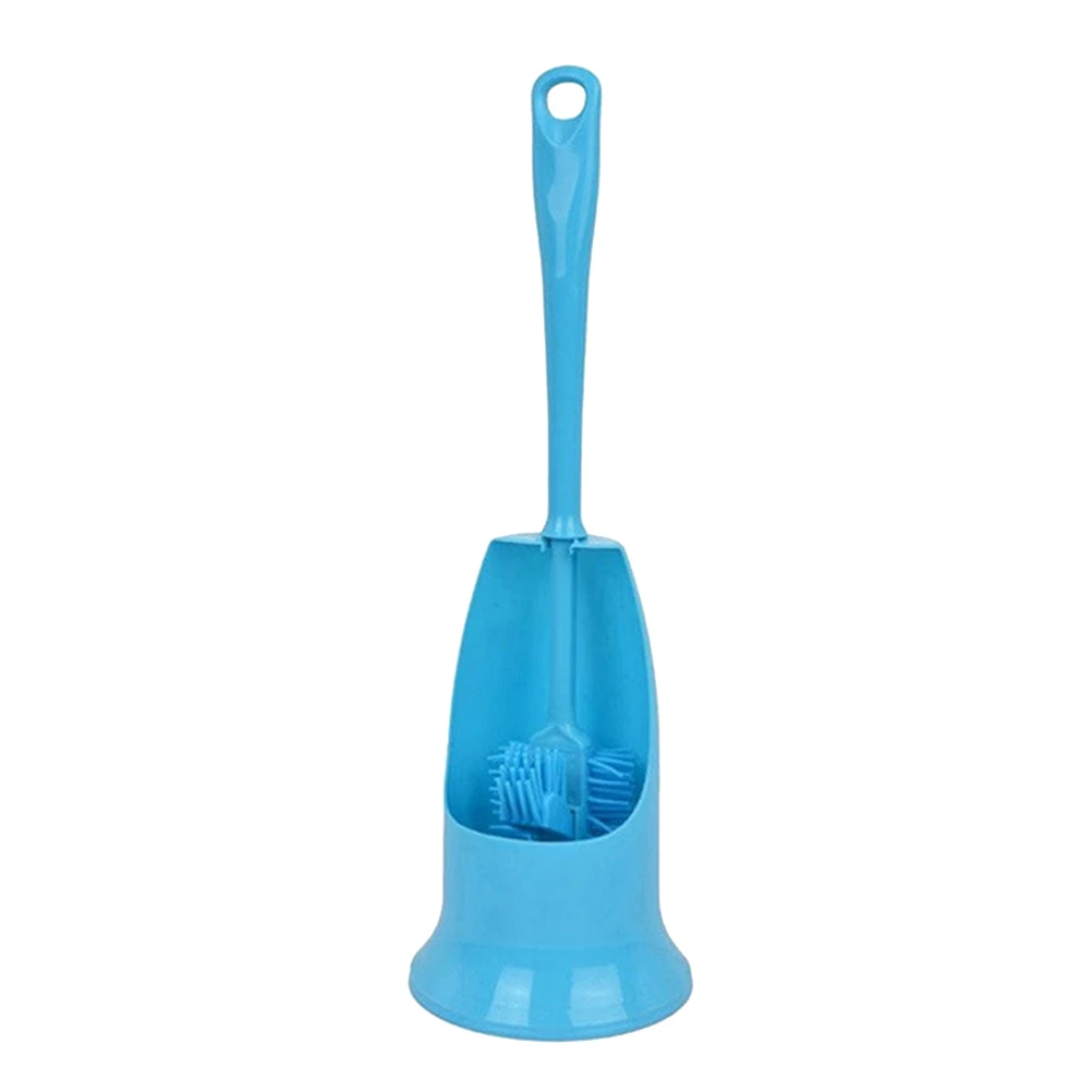 

1 Toilet Brush Set Double-sided Plastic Decontamination Creative Cleaner Toilet Brush Brush and Holde Set for Bathroom Restroom