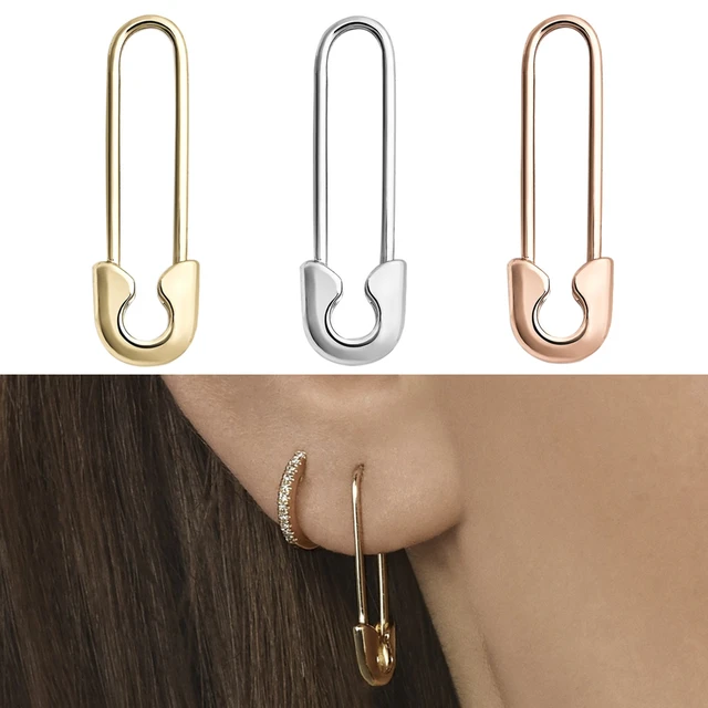 Discover more than 72 gold safety pin earrings uk super hot