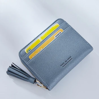 

EYES IN LOVE Fashion New Tassel Small Wallet Women Zipper Coin Pocket Purse Luxury Brand Women Wallets Card Holder Cartera Mujer
