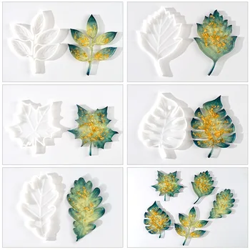 

Maple Leaf Branch Leaf Shape Silicone Crystal Epoxy Resin Mold Irregular Wave Coaster Mat Casting Mould Craft