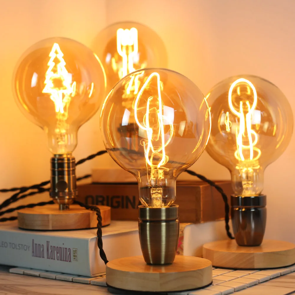 TIANFAN Edison ЛАМПЫ G125 гигантская лампа Светодиодная в форме шара-глобуса винтажная нить 4 Вт декоративная подвесная настольная лампа лампочка