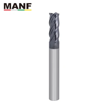 

MANF 4 Flute 4mm 6mm 8mm 10mm HRC50 Lengthen Falt End mill 100L-150L Hard Alloy Tungsten Steel Milling Cutter For Mold