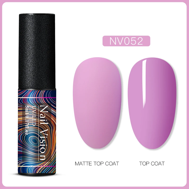 Nail Vision 5 мл розовый фиолетовый Цветной Гель-лак для ногтей матовое верхнее покрытие полуперманентный Маникюр замачиваемый УФ лак для ногтей - Цвет: HHS06647