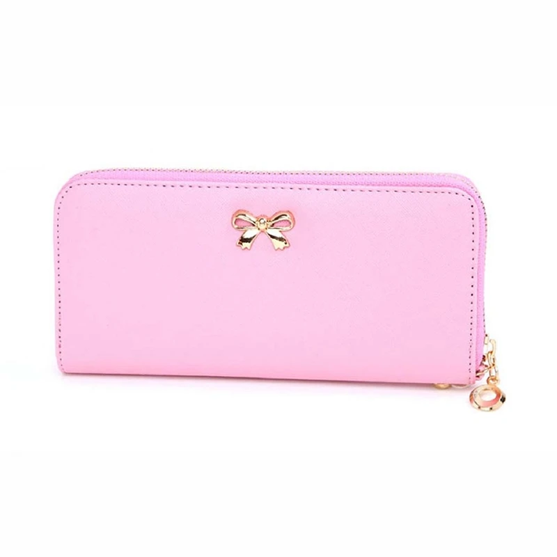 

Fashion Korean Cute Bowknot Purse Solid Wearable Wallet for Women