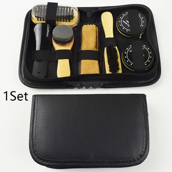 

Sneakers Sponge Father’s Day Shoe Polish Kit Cloth Boots Portable Household Care Gift With Case Cleaning Tool Brushes Travel
