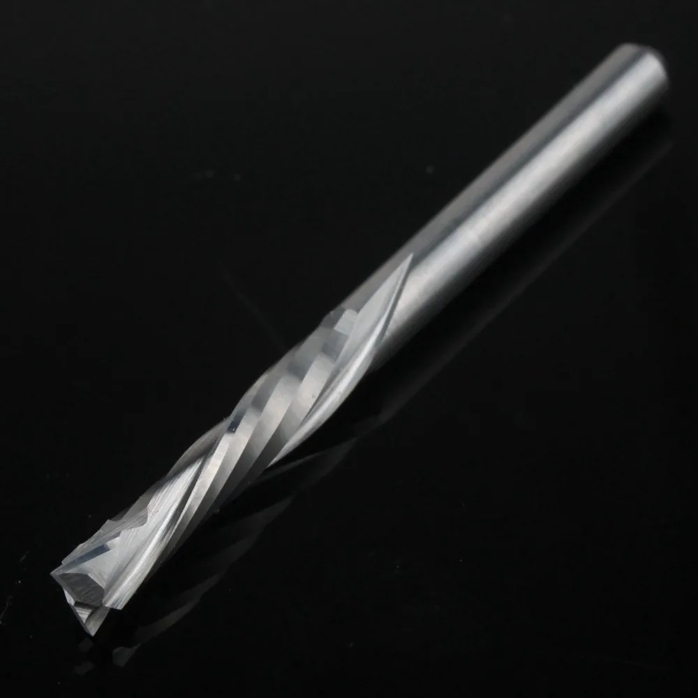 

5PCS 3.175x17mm UP & DOWN Cut Two Flutes Spiral Carbide Mill Tool Cutters for CNC Router, Compression Wood End Mill Cutter Bits