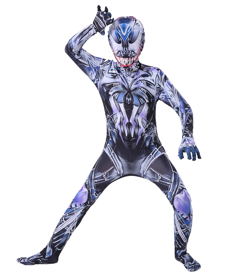 Kids Venom Costume Boys cosplay Superhero Venom Costumes suit Jumpsuit Bodysuit Halloween Costume For Adult Children venom costume bodysuit