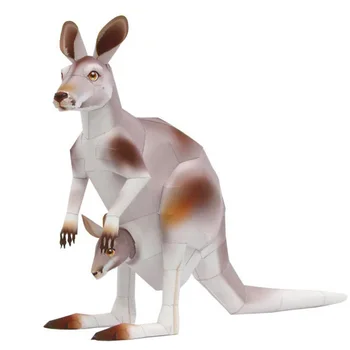 

Australia Kangaroo Folding Cutting Mini Cute 3D Paper Model Papercraft Animal Figure DIY Kids Adult Handmade Craft Toys QD-076