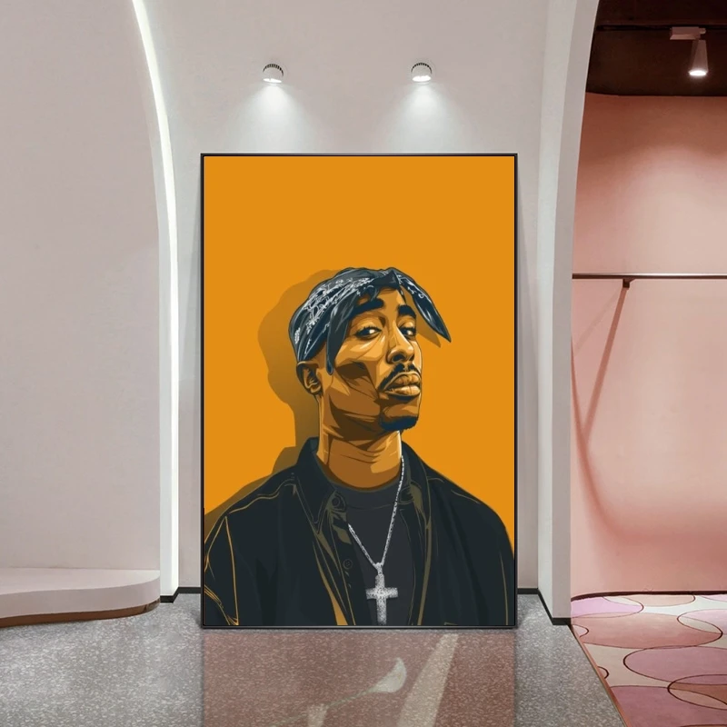 Тупак Современные художественные плакаты и принты портрет 2PAC холст настенные