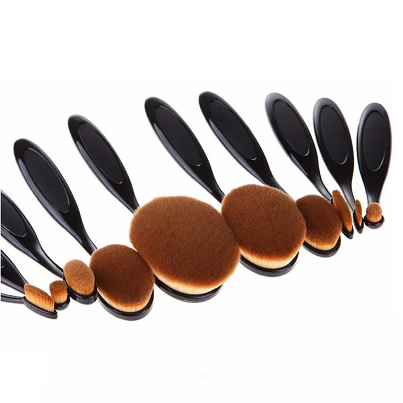 Escova de Dentes tipo Conjunto Escova de Maquiagem Nigripes Creme Escova Dez pó Fundação Ferramenta 10 bb 11 Aplicador de sombra