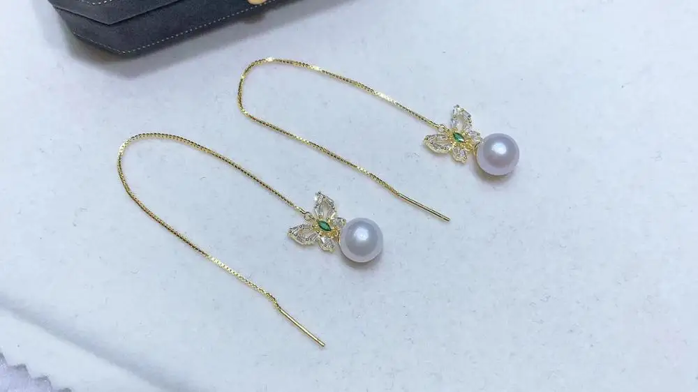 

Серьги-Бабочки из серебра 925 пробы, Агатовые камни