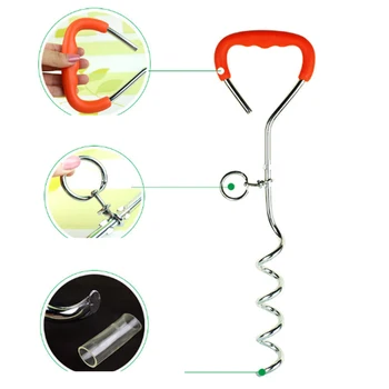 

Outdoor Dog Fixed Pile with Leashes Handle Spiral Anti Wrap Knotting Meadow Dog Nail Pet Accessory for Camping 3 size