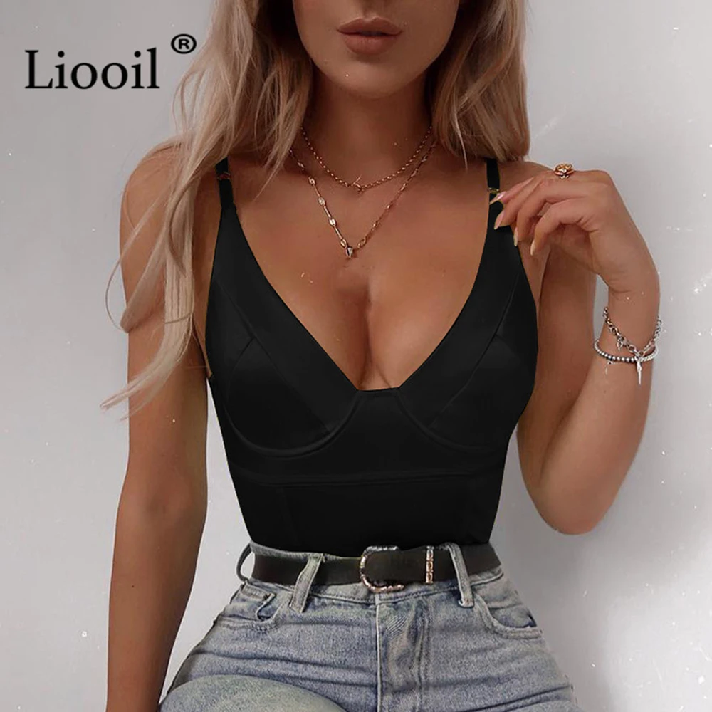 Женские неоновые боди Liooil вечерние облегающие с открытой спиной топ без рукавов v