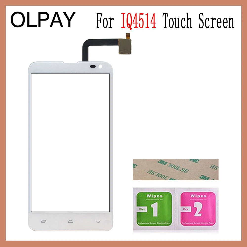 OLPAY 5,0 ''сенсорная стеклянная панель для Fly IQ4514 IQ 4514 сенсорный экран дигитайзер стекло сенсор инструменты Бесплатный клей+ прозрачные салфетки