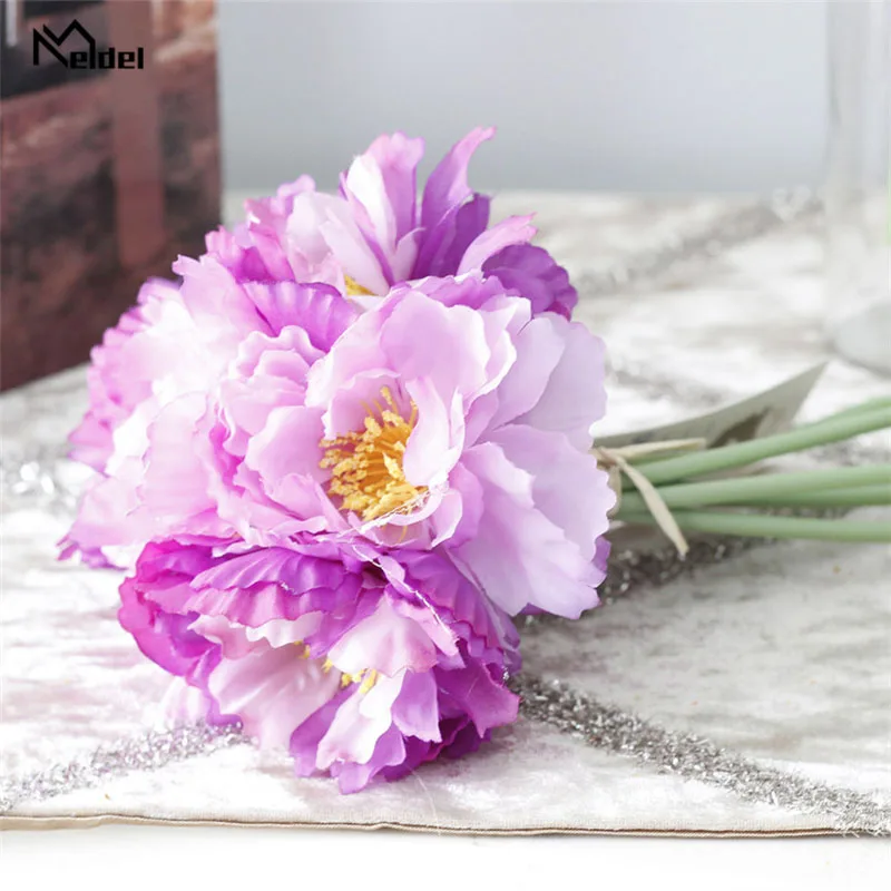 Meldel Silk Artificial Rosemary Flower Bunch Wedding Classic European Style Fake Rosemary Flore Home Vase Table Decor Flore Rose