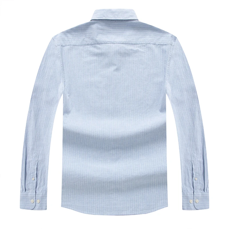 Плюс 8XL 6XL Новая мужская Рубашка классическая деловая повседневная мужская хлопковая рубашка Oxford мужская хлопковая рубашка в полоску с длинными рукавами