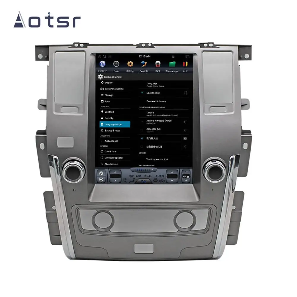 Aotsr Tesla 12," вертикальный экран Android 8,1 автомобильный dvd-плеер gps навигация для NISSAN Patrol 2010- низкая версия carplay