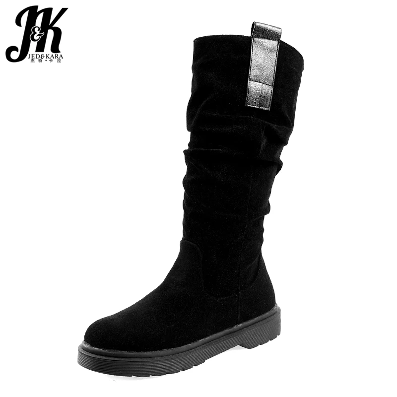 mid calf slouch boots flat