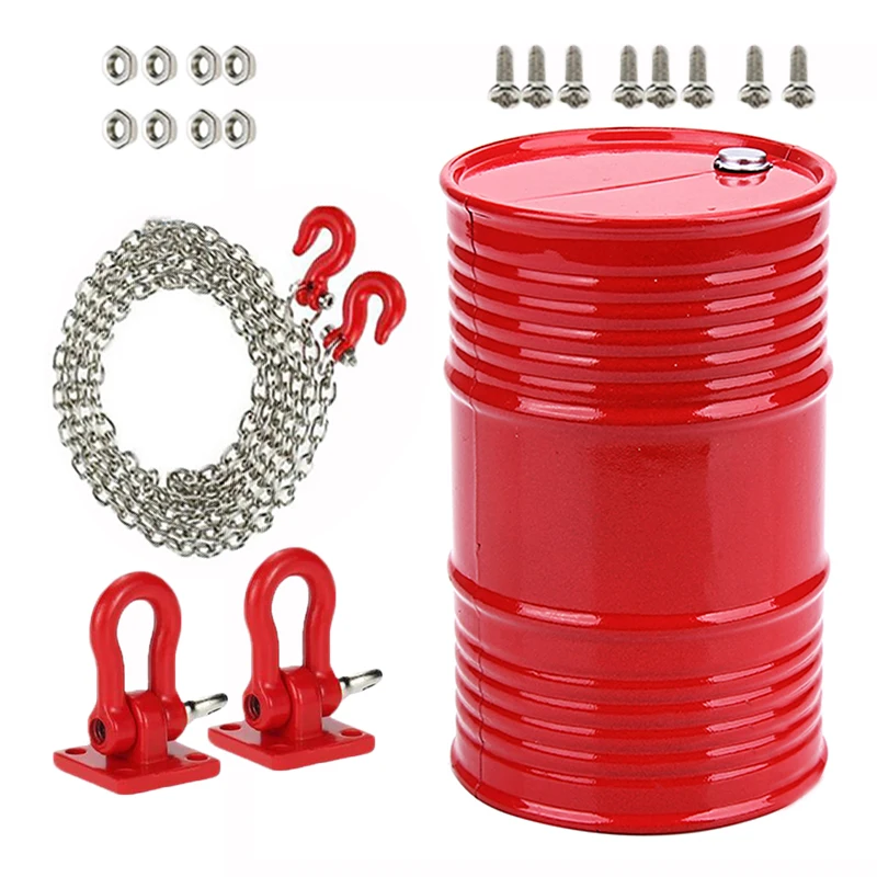 

SCX10 CC01 RC4WD RC oil drum Decorative Trailer hook Display Model Toys